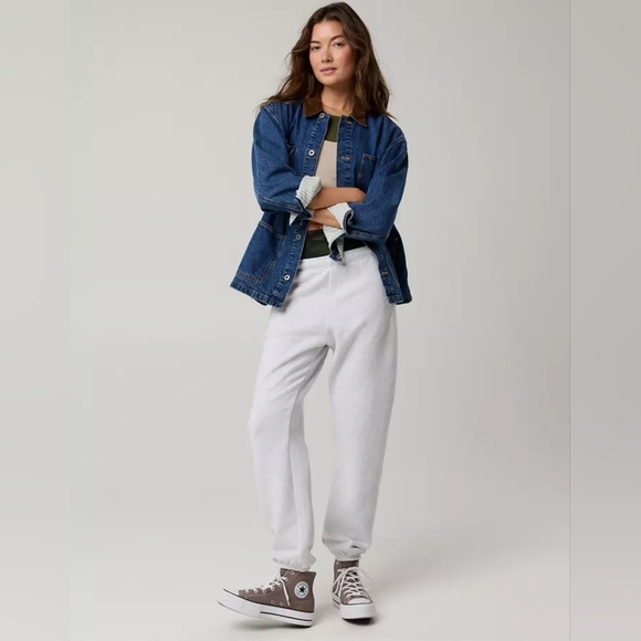 American Eagle Denim Barn Jacket Women's Chore Coat Blue Offline by Aerie - Picture 6 of 6